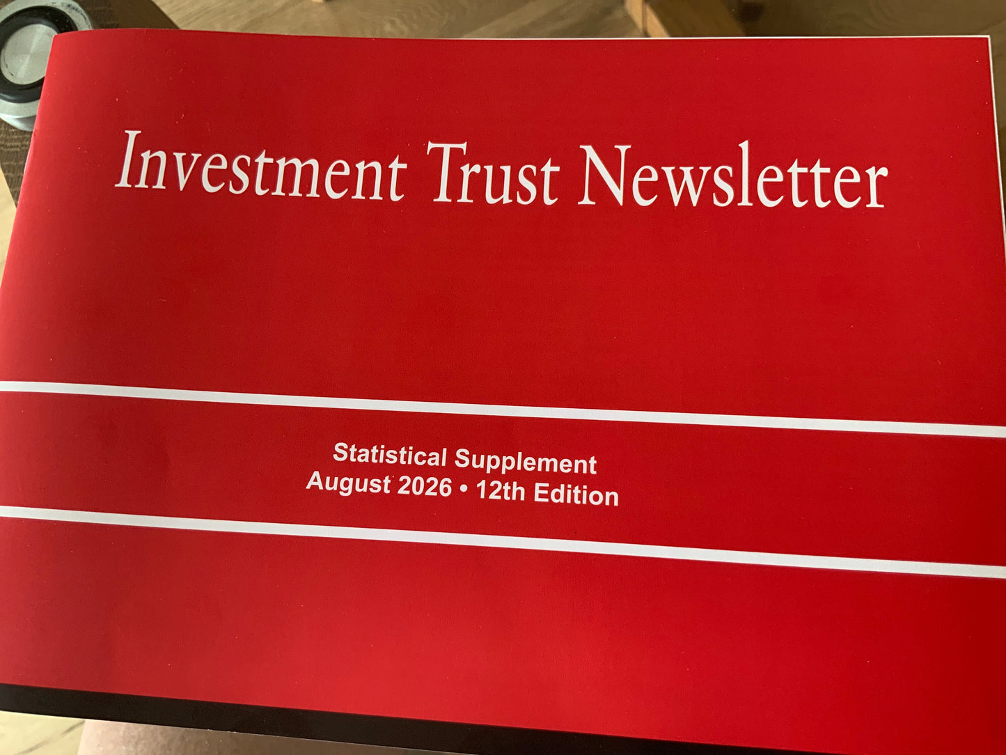 Investment Trust Newsletter Statistical Supplement August 2026