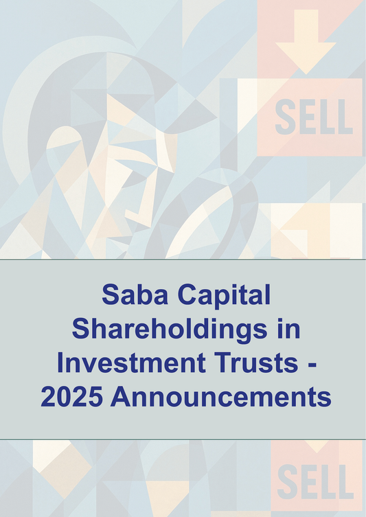Saba Capital's Shareholdings in Investment Trusts - 2025 Announcements