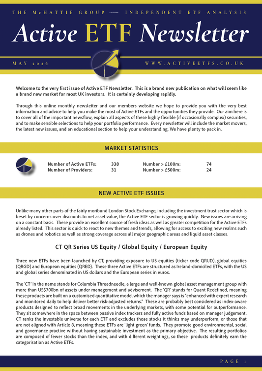 Active ETF Newsletter - One Year Online Subscription